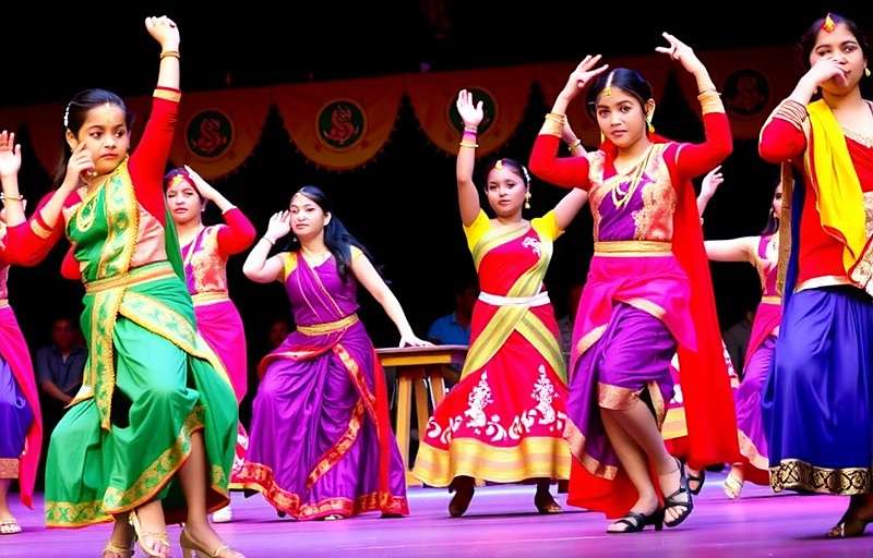 Siolim Superstars Navratri Celebration Siolim Superstars Navratri event showing characters performing Garba dance in traditional attire